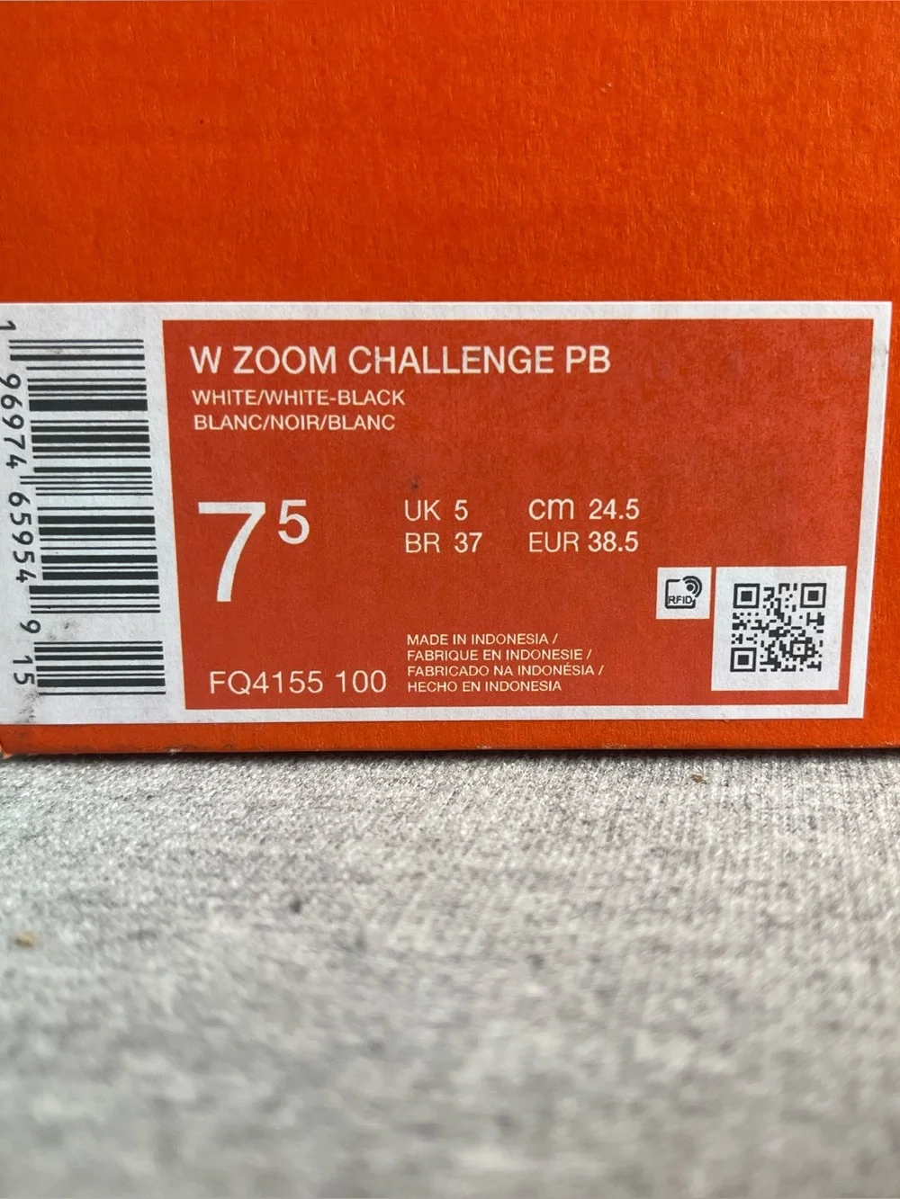 Nike Zoom Challenge Pro Hard Court White Women's Shoe Size 7.5 FQ4155-100